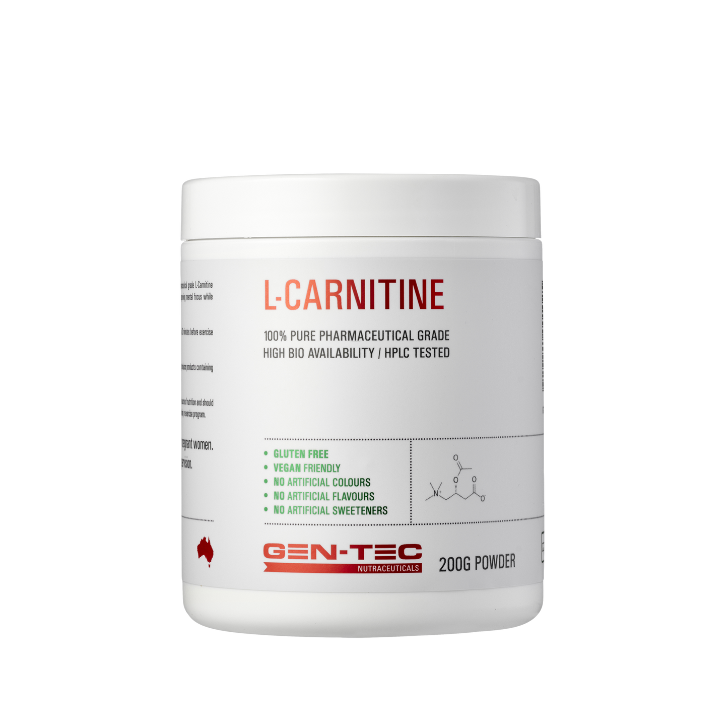 Gen-Tec Nutrition L-Carnitine 200g Or 500g
