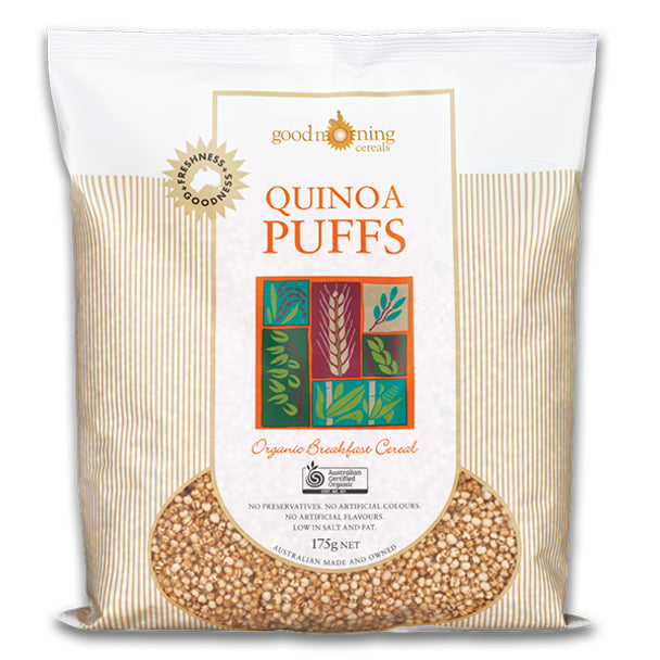 Good Morning Cereals Quinoa Puffs 175g, Australian Certified Organic