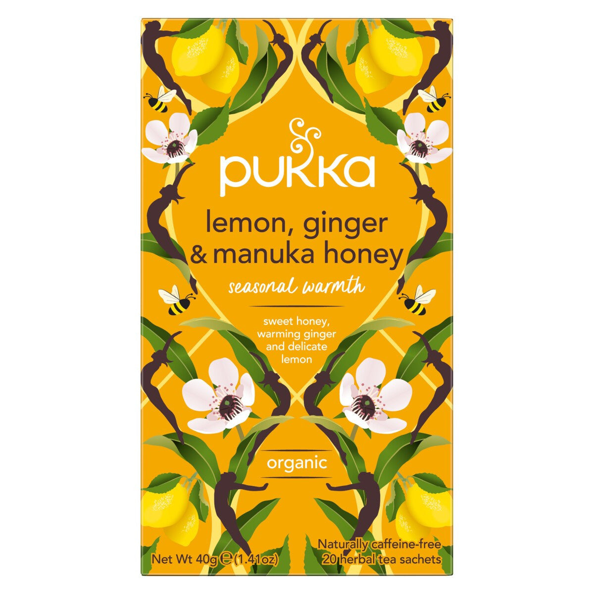Pukka Herbs 20 Herbal Tea Bags, Lemon, Ginger & Manuka Honey