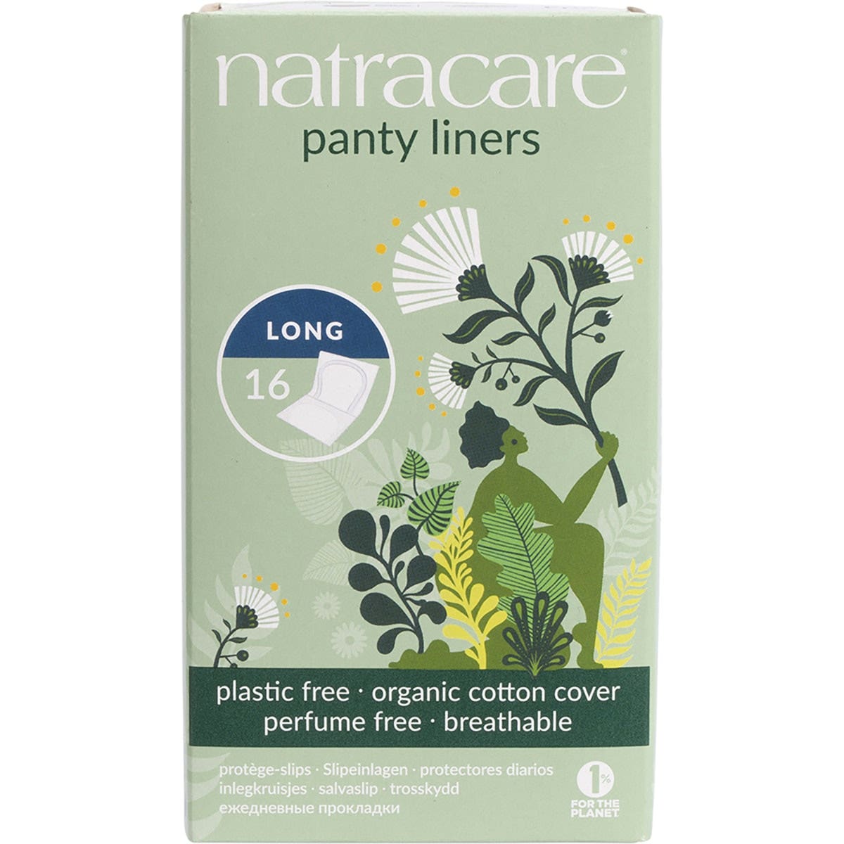 Natracare Panty Liners 16pk, Long {Long Lightly Padded}