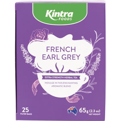 Kintra Foods Herbal Tea Bags 25pk, French Earl Grey