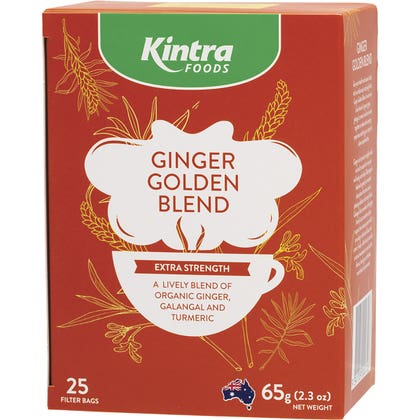 Kintra Foods Herbal Tea Bags 25pk, Ginger Golden Blend