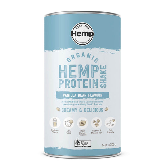 Hemp Foods Australia Organic Hemp Protein 35g Or 420g, Vanilla Flavour