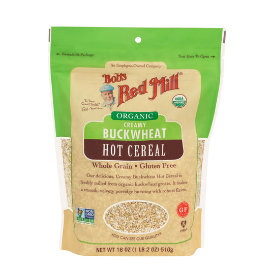 Bob's Red Mill Creamy Buckwheat Cereal 510g, Certified Organic & Gluten Free