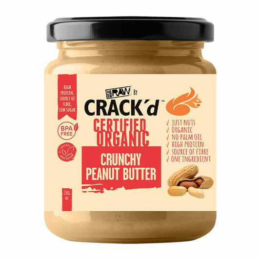 Every Bit Organic Crack'd Nut Butter 250g, Peanut Butter Crunchy
