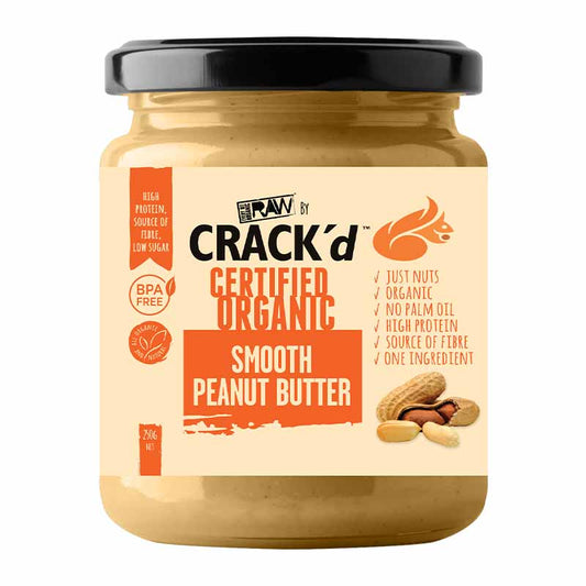 Every Bit Organic Crack'd Nut Butter 250g, Peanut Butter Smooth