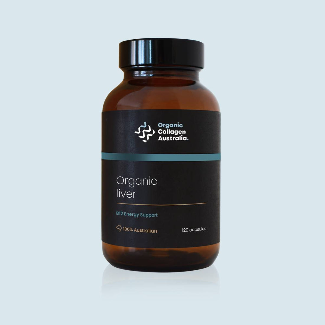 Organic Collagen Australia Organic Liver 120 Capsules (B12 Energy Support)
