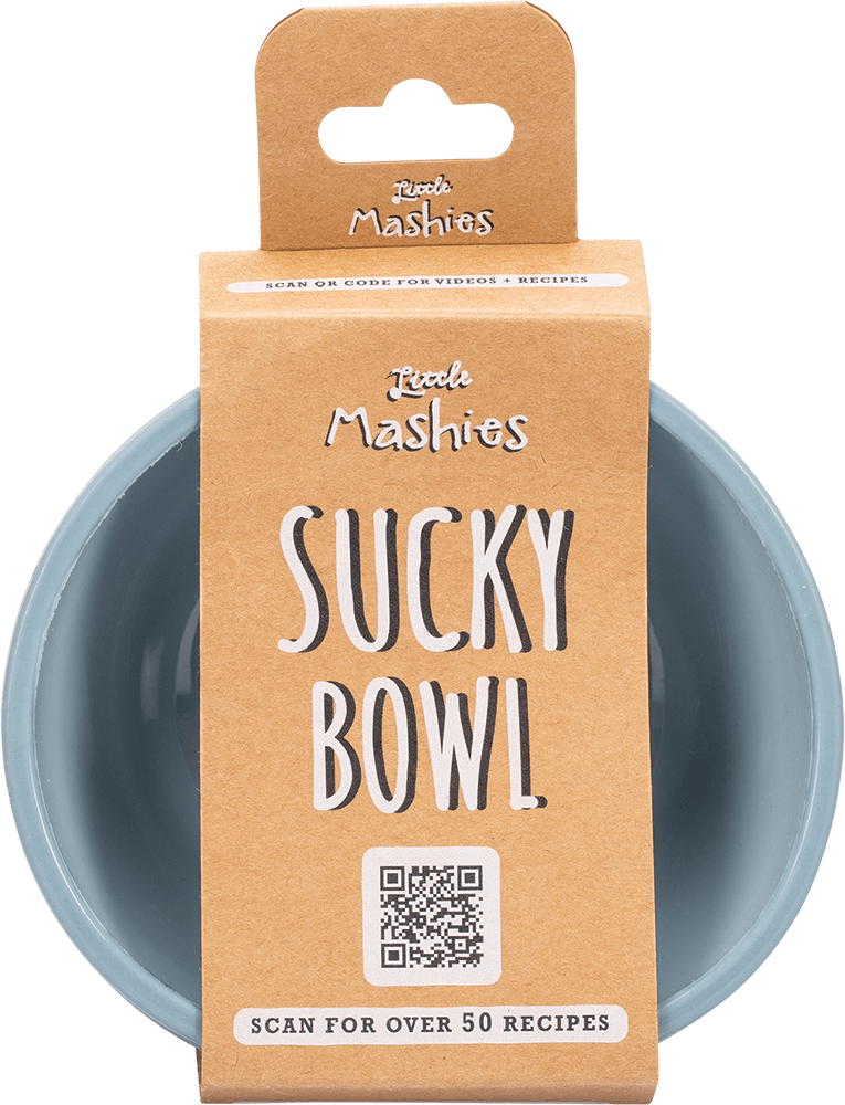 Little Mashies Silicone Sucky Bowl, Dusty Blue
