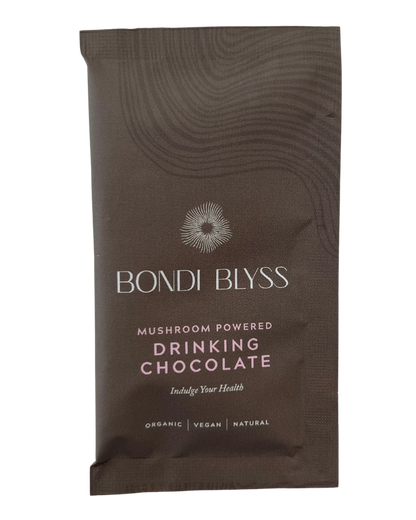 Bondi Blyss Mushroom Powered Blend Single Serve Or A Box Of 12 Serves, Drinking Chocolate