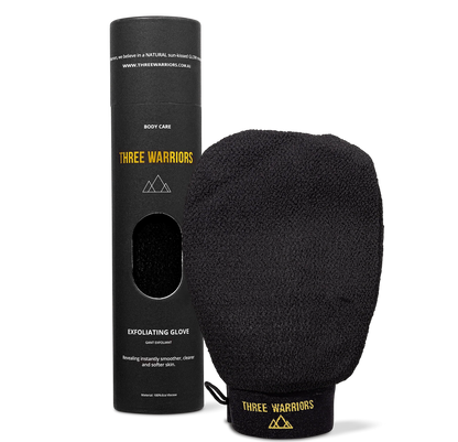 Three Warriors Exfoliating Glove, Perfectly Prepped Skin