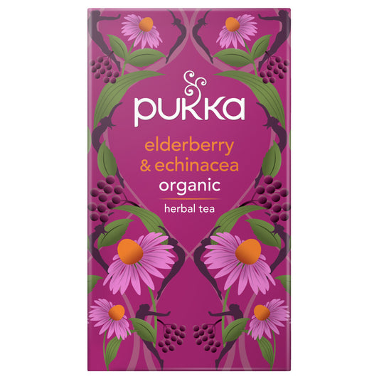 Pukka Herbs 20 Herbal Tea Bags, Elderberry & Echinacea