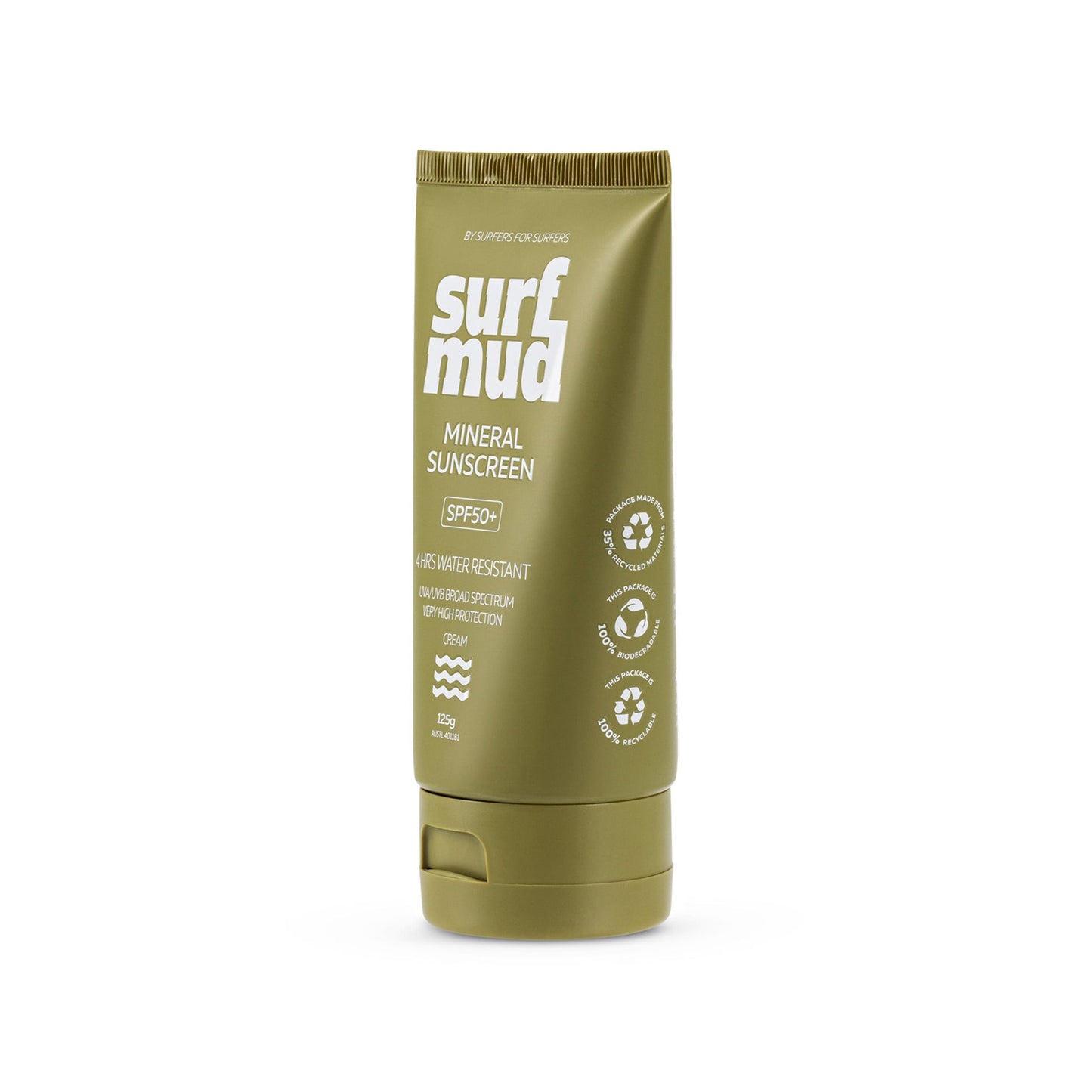 Surfmud Mineral Sunscreen 50g Or 125g, SPF50+