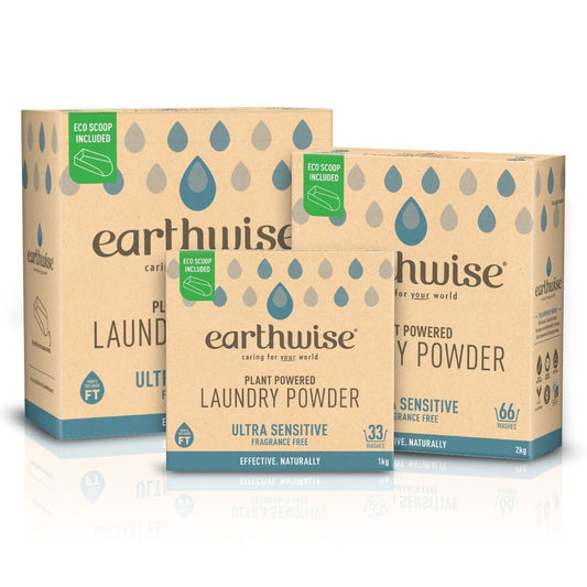 Earthwise Laundry Powder 1kg, Ultra Sensitive Fragrance Free