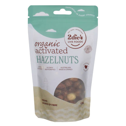 2Die4 Live Foods Activated & Organic Hazelnuts 120g Or 300g