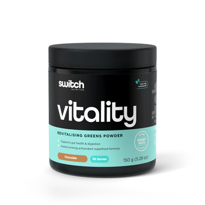 Switch Nutrition Vitality Switch 150g, Chocolate {Revitalising Super Greens Powder}