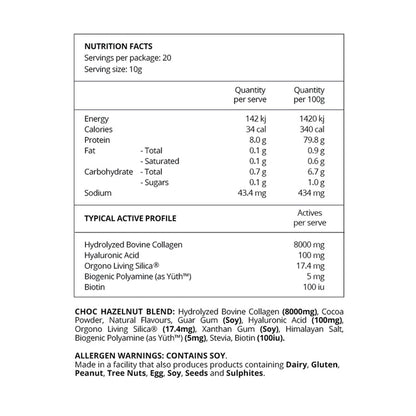 Before You Speak Collagen Complex 200g, Choc Hazelnut Flavour