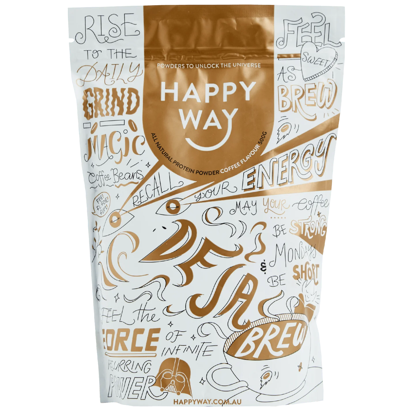 Happy Way Whey Protein Powder 60g Or 500g, De Ja Brew Coffee