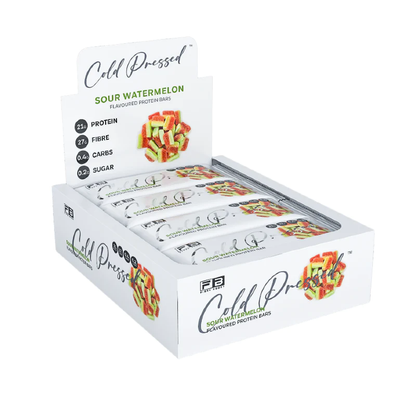 Fibre Boost Cold Pressed Protein Bar Single or Box of 12, Sour Waterme – Health Nuts Australia