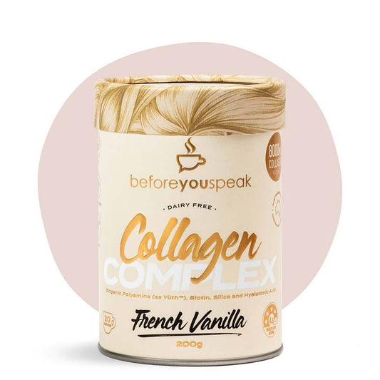 Before You Speak Collagen Complex 200g, French Vanilla Flavour