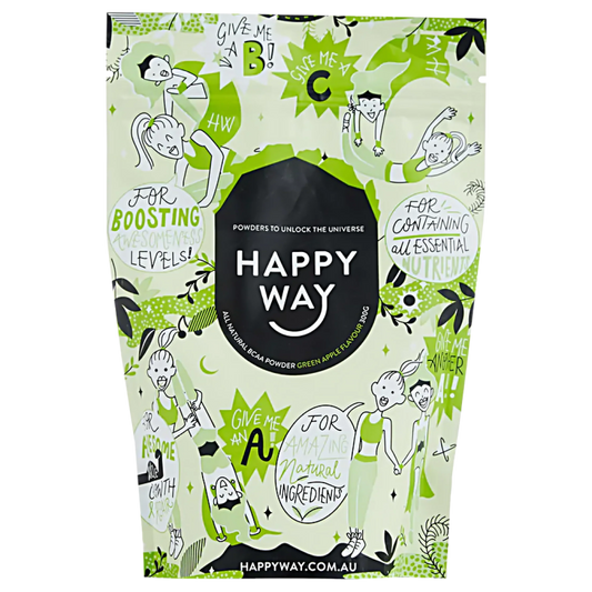 Happy Way BCAA Powder 300g, Green Apple