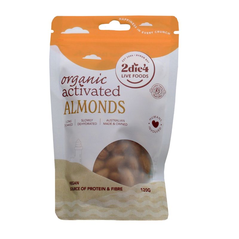 2Die4 Live Foods Activated & Organic Almonds 120g, 300g Or 600g