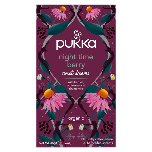 Pukka Herbs 20 Herbal Tea Bags, Night Time Berry