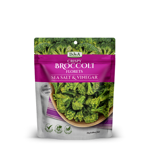 DJ&A Crispy Broccoli Florets 25g, Sea Salt & Vinegar