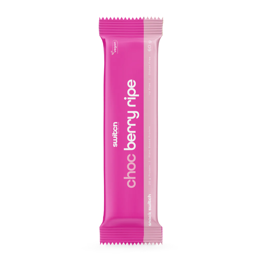 Switch Nutrition Snack Switch 60g, Choc Berry Ripe {Natural, Plant Based, Wholefood Bar}