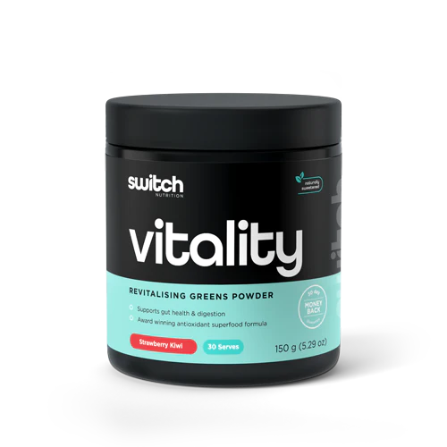 Switch Nutrition Vitality Switch 150g, Strawberry Kiwi {Revitalising Super Greens Powder}