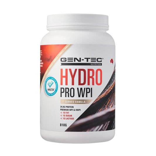 Gen-Tec Nutrition Hydro Pro WPI 810g Or 1.8kg, Swiss Vanilla Flavour