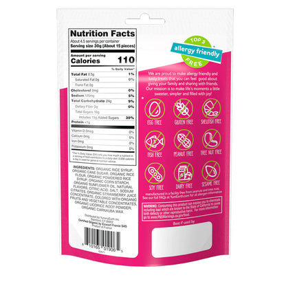 Yum Earth Strawberry Licorice 142g, Certified Organic & Gluten Free