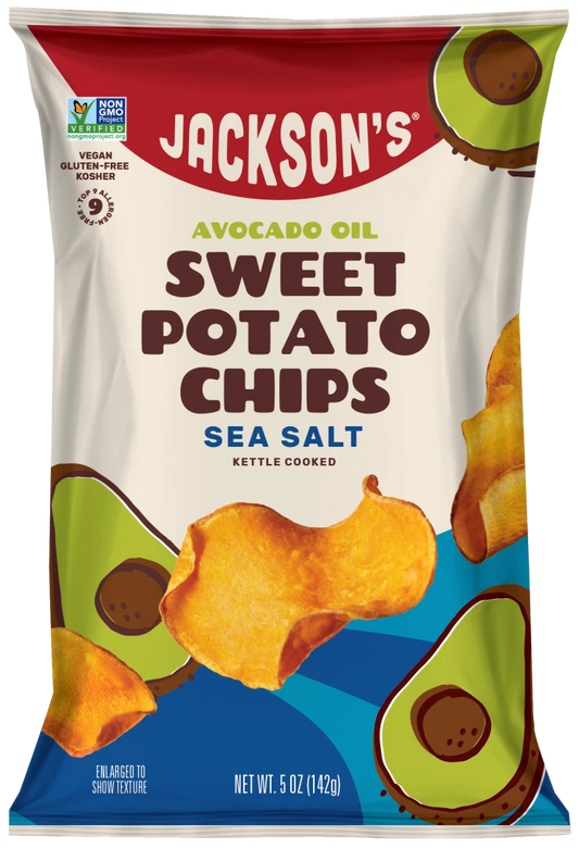 Jackson’s Avocado Oil Sweet Potato Chips 142g, Sea Salt Crunch