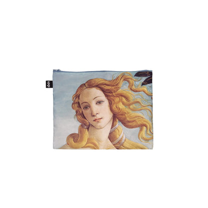 LOQI Recycled Zip Pockets Set Of Three, Multi-Coloured By Sandro Botticelli