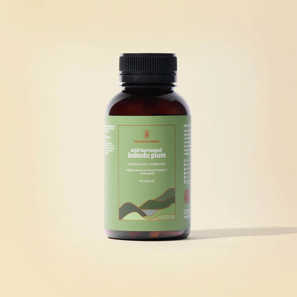 Bush Tucker Blends Wild Harvested Kakadu Plum 90 Capsules, Australia's No 1 Superfood