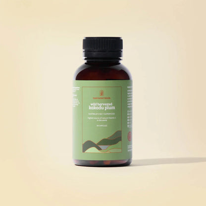 Bush Tucker Blends Wild Harvested Kakadu Plum 90 Capsules, Australia's No 1 Superfood