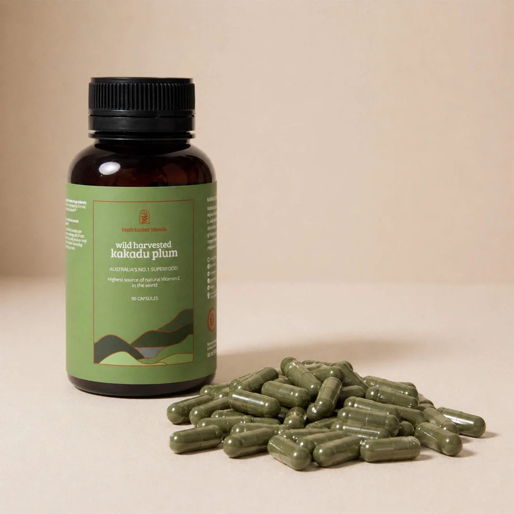 Bush Tucker Blends Wild Harvested Kakadu Plum 90 Capsules, Australia's No 1 Superfood