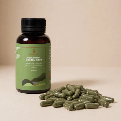 Bush Tucker Blends Wild Harvested Kakadu Plum 90 Capsules, Australia's No 1 Superfood