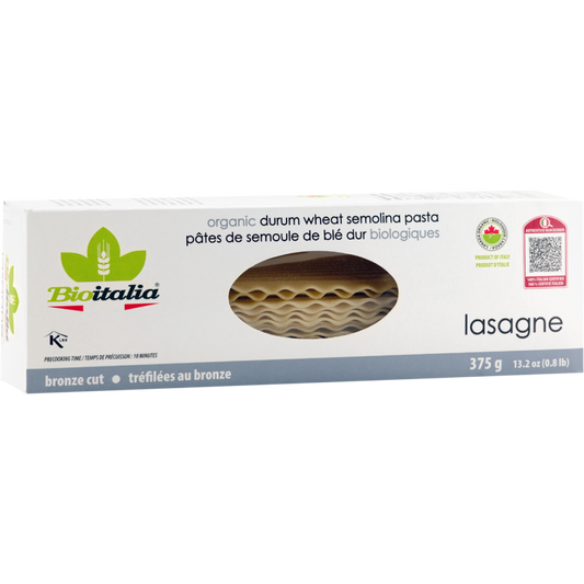 Bioitalia Organic Lasagna Sheets 375g, With Durum Wheat Semolina