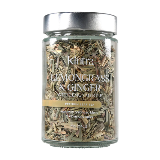 Kintra Loose Leaf Tea Lemongrass And Ginger With Lemon Myrtle 70g, Zesty Digestive Comfort