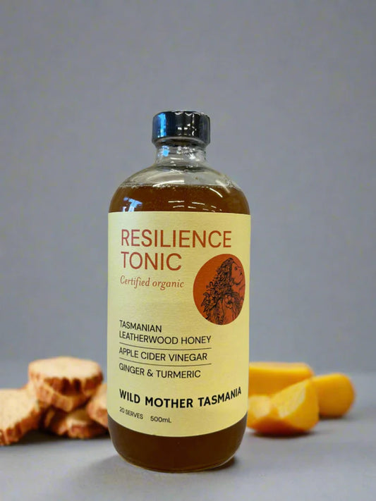 Wild Mother Tasmania Organic Resilience Tonic 500mL, With Tasmanian Leatherwood Honey