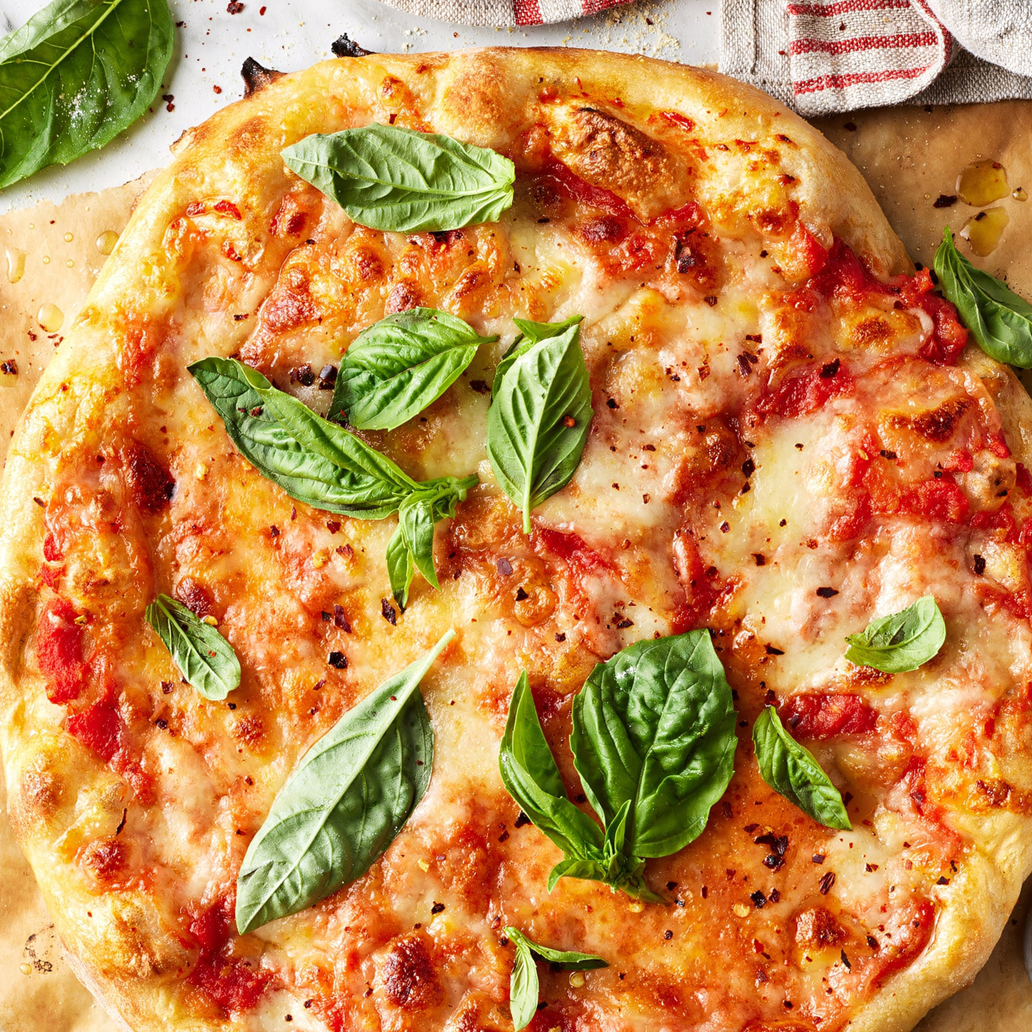 House Pizza on a Thin House Baked Crust