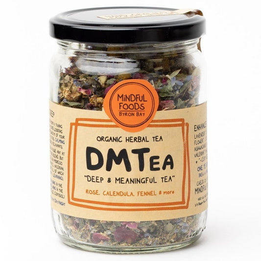 Mindful Foods Organic Herbal Tea Deep & Meaningful Brew {DMTea} 100g, With Hibiscus, Orange & Rhodiola