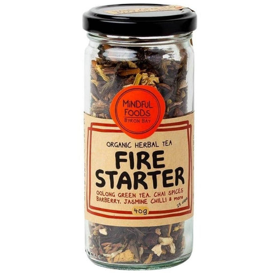 Mindful Foods Organic Herbal Tea Fire Starter Brew 40g Or 80g, With Barberry Jasmine & Chilli