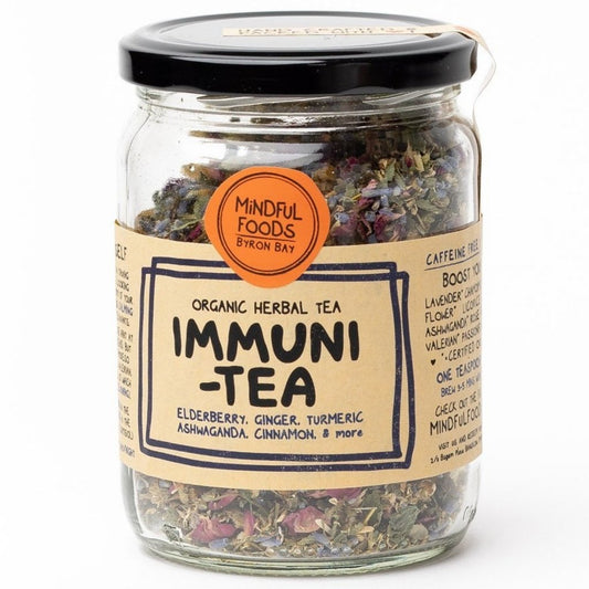 Mindful Foods Organic Herbal Tea Immuni Brew 55g Or 110g, With Elderberry, Reishi & Olive Leaf