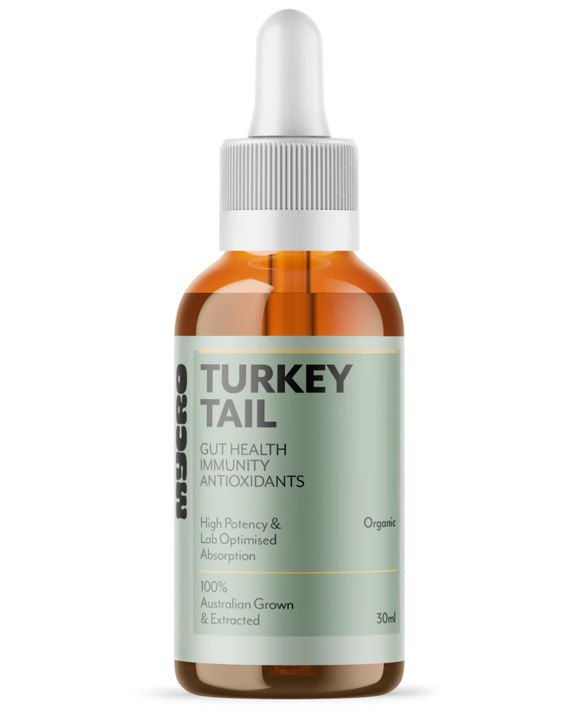 Mycro Hero Organic Turkey Tail Mushroom Extract 30mL Or 100mL, For Gut Health Immunity & Antioxidants