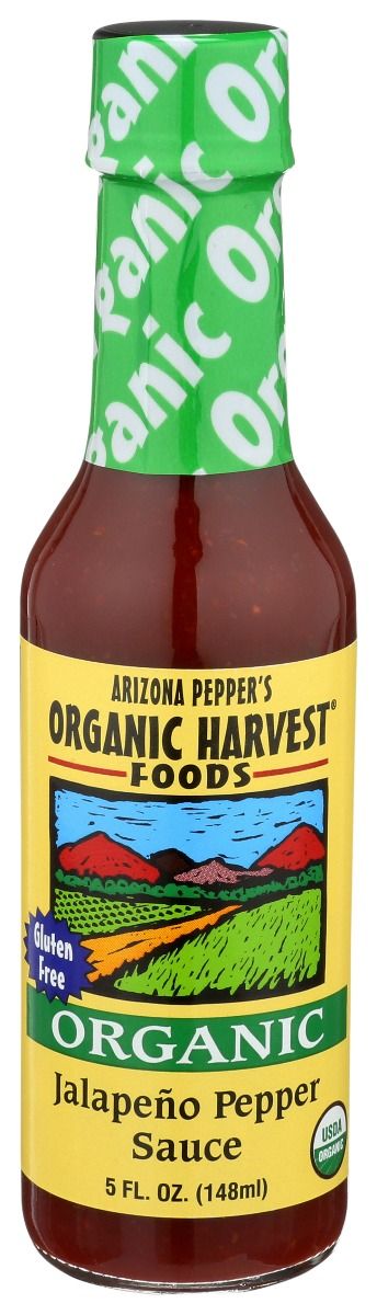 Organic Harvest Foods Jalapeno Pepper Sauce 148mL, Certified Organic & Gluten-Free