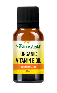 Nature's Shield Certified Organic Vitamin E Oil 25mL Or 50mL, Premium Quality