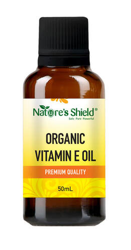 Nature's Shield Certified Organic Vitamin E Oil 25mL Or 50mL, Premium Quality