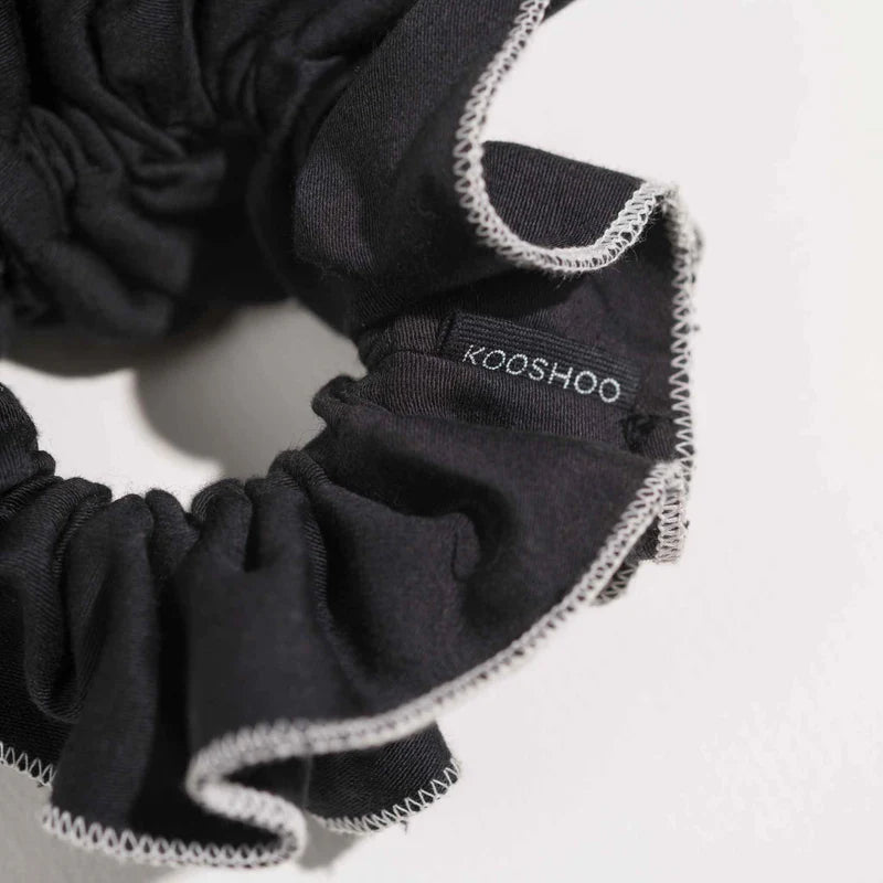 Kooshoo Plastic-Free Satin Ruffle Scrunchies, For A Classic & Modern Look