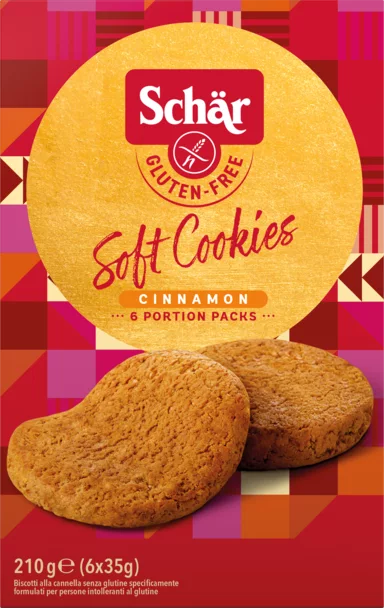 Schar Soft Cookies Cinnamon 210g, Festive Spiced Treats